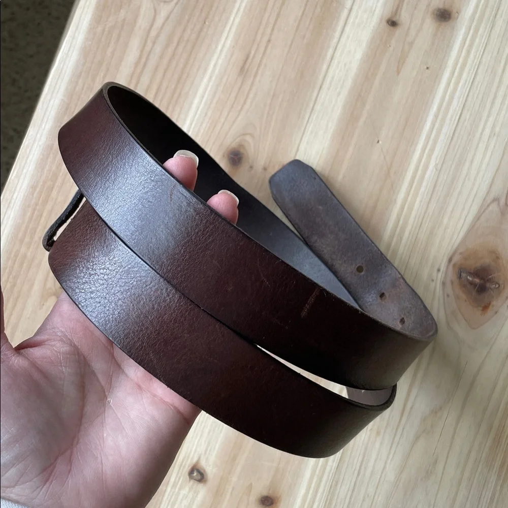 Men's Brown Genuine Leather Belt XL